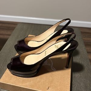 Christian Louboutin peep toe heel